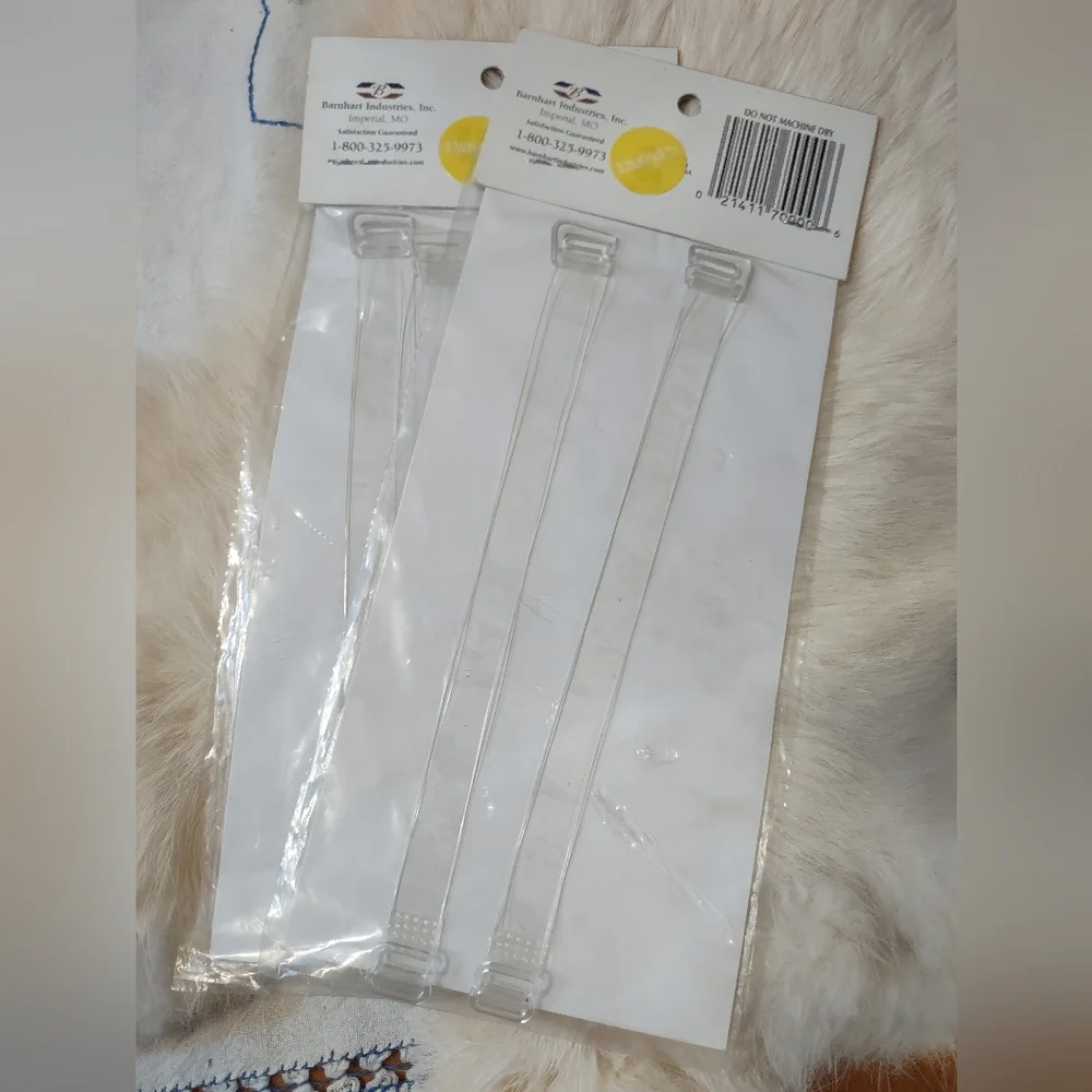 Invisible Bra Straps 2 Pairs Invisi-Strap Clear Plastic Bra Straps - Picture 4 of 4